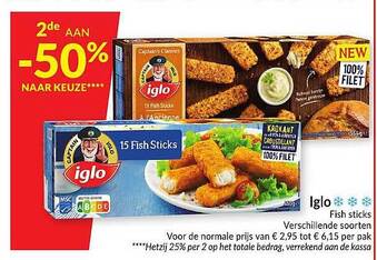 Intermarché Iglo fish sticks aanbieding