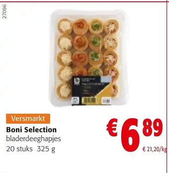 Colruyt Boni selection bladerdeeghapjes 20 stuks 325g aanbieding