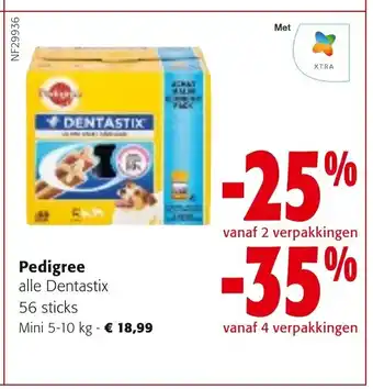 Colruyt Pedigree alel dentastix 56 stuks mini 5-10kg aanbieding