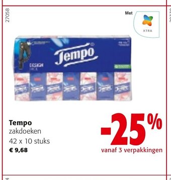 Colruyt Tempo zakdoeken 42 x 10 stuks aanbieding