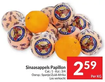 Intermarché Sinaasappels papillon per kg aanbieding