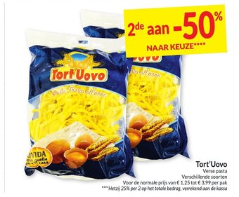 Intermarché Tort'uovo verse pasta aanbieding