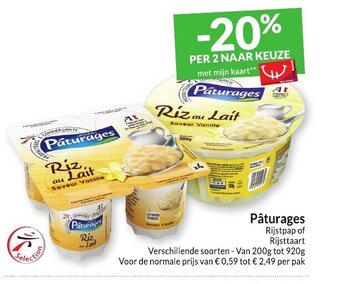 Intermarché Paturages rijstpap of rijsttaart aanbieding