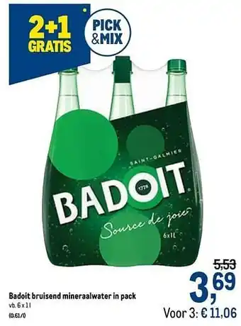 Badoit bruisend mineraalwater
