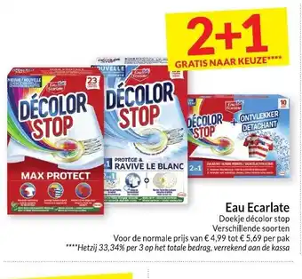 Eau ecarlate doekje decolor stop