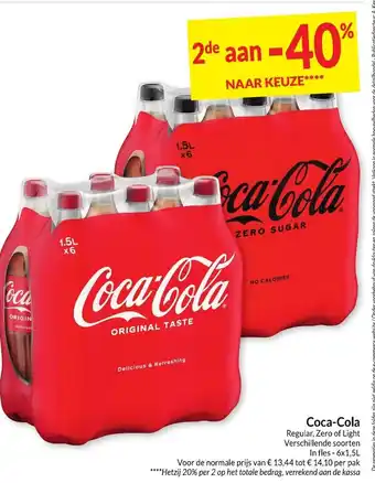 Intermarché Coca-cola regular, zero of light 6x1,5L aanbieding