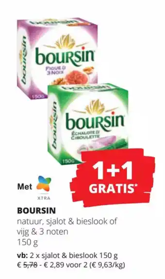 Spar Colruyt Boursin natuur 150g aanbieding