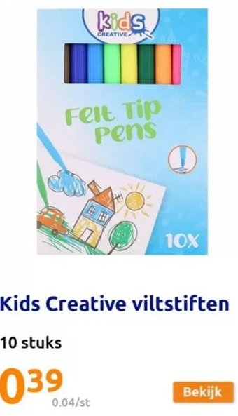Action Kids creative viltstiften aanbieding