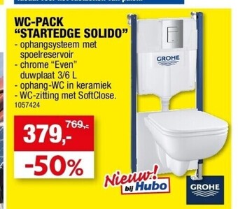 Hubo Wc-pack “startedge solido” aanbieding