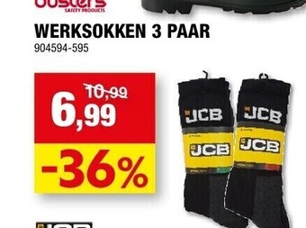 Hubo Werksokken 3 paar aanbieding