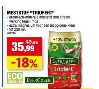 Hubo Meststof “triofert” aanbieding