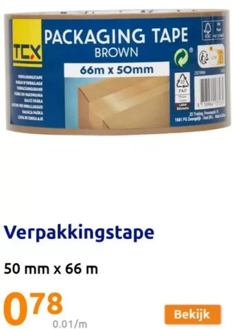 Action Verpakkingstape aanbieding