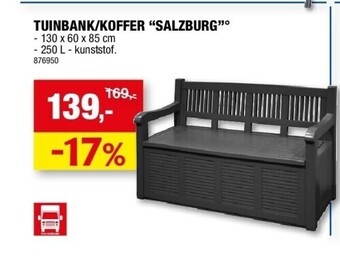 Hubo Tuinbank/koffer “salzburg”° aanbieding