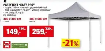 Hubo Partytent “easy pro” 300 x 300 cm aanbieding