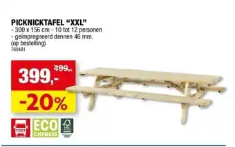 Hubo Picknicktafel “xxl” aanbieding