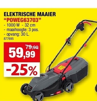 Hubo Elektrische maaier “poweg63703” aanbieding