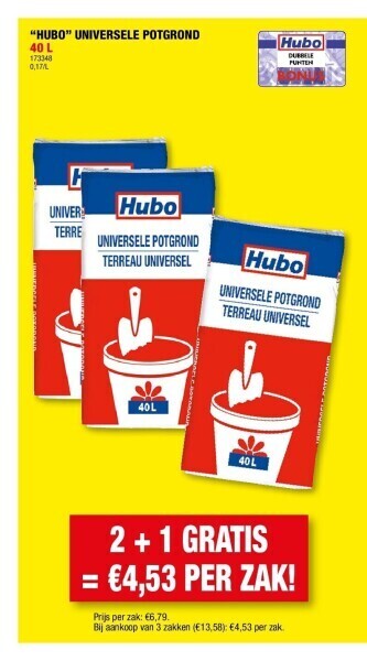 Hubo “hubo” universele potgrond 40 l aanbieding