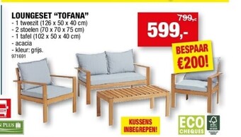Hubo Loungeset “tofana” aanbieding