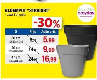 Hubo Bloempot “straight” 30 cm aanbieding