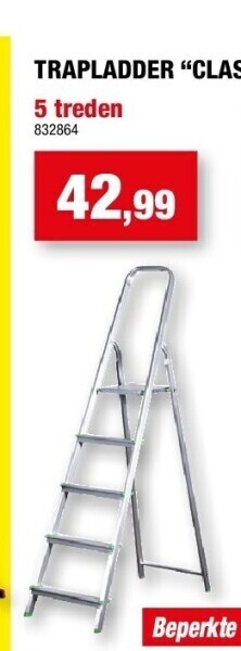 Hubo Trapladder “classic” 5 treden aanbieding