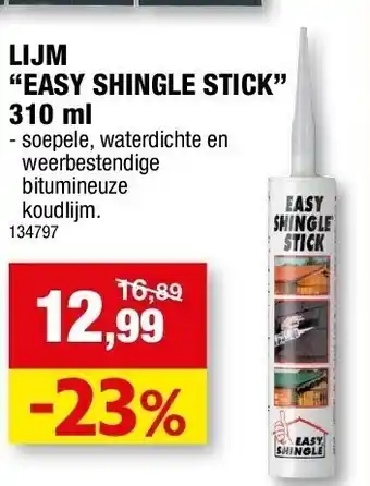 Hubo Lijm “easy shingle stick” 310 ml aanbieding