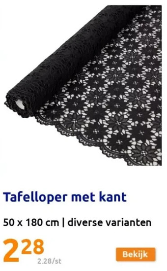 Action Tafelloper met kant aanbieding