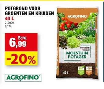 Hubo Potgrond voor groenten en kruiden 40 l aanbieding