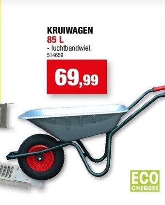 Hubo Kruiwagen 85 l aanbieding