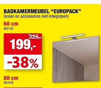 Hubo Badkamermeubel “europack” 60 cm aanbieding