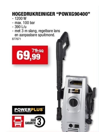 Hubo Hogedrukreiniger “powxg90400” aanbieding