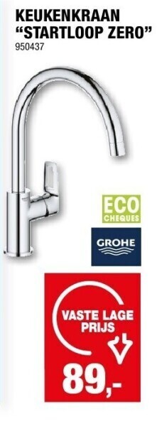 Hubo Keukenkraan “startloop zero” aanbieding