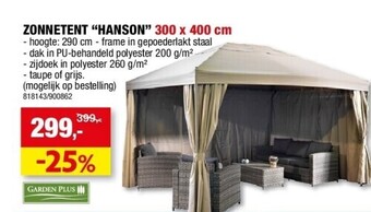 Hubo Zonnetent “hanson” 300 x 400 cm aanbieding