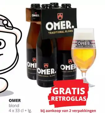 Spar Colruyt Omer Blond 4 x 33cl + lg aanbieding