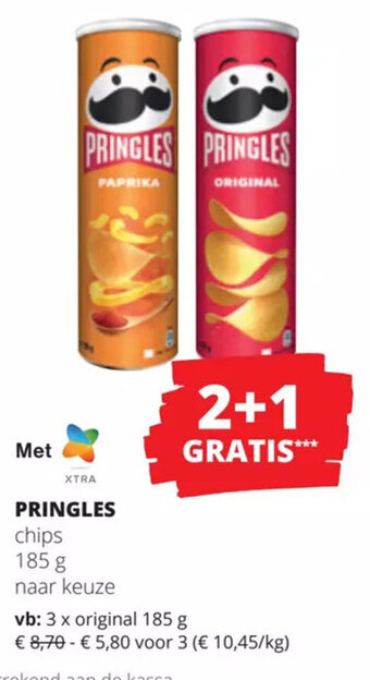 Spar Colruyt Pringles Chips 185g aanbieding