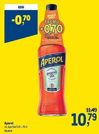 Makro Aperol aperitief aanbieding