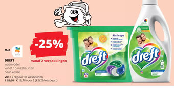 Spar Colruyt Dreft Wasmiddel aanbieding