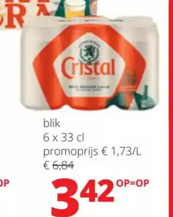 Spar Colruyt Cristal Xtra Blik 6 x 33cl aanbieding