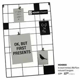 Freetime Memorek in zwart metaal aanbieding
