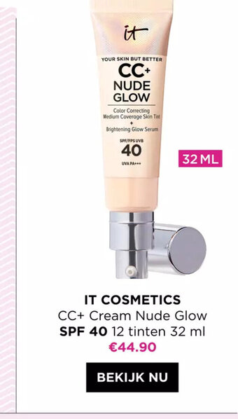 IT Cosmetics CC+ Cream Nude Glow SPF 40 12 Tinten 32ml