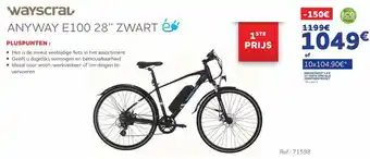 Auto5 Wayscral Anyway E100 28" Zwart Ref 71598 aanbieding