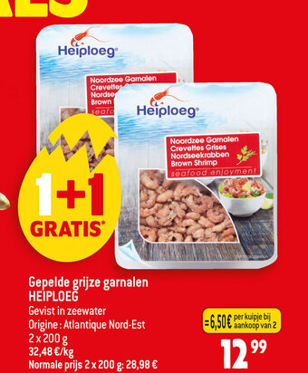 Louis Delhaize Heiploeg Gepelde Grijze Garnalen aanbieding