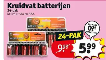 Kruidvat Kruidvat batterijen aa of aaa aanbieding