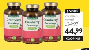 Holland & Barrett Holland & barrett cranberry 200mg - 60 capsules aanbieding