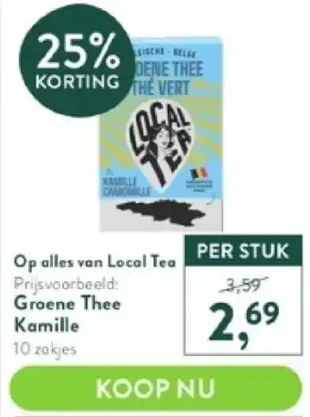 Holland & Barrett Groene thee kamille 10 2akjes aanbieding