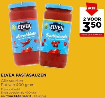 Jumbo Elvea pastasauzen aanbieding