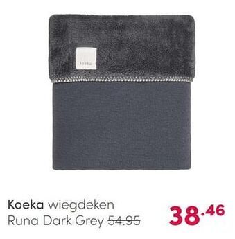 Baby & Tiener Koeka wiegdeken runa dark grey aanbieding