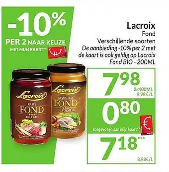 Intermarché Lacroix fond 200ml aanbieding
