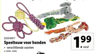 Lidl Zoofari Speeltouw voor honden aanbieding