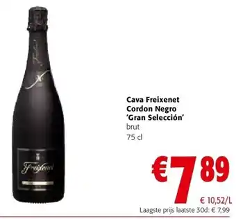 Colruyt Cava freixenet cordon negro gran selección brut 75 c aanbieding