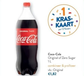 OKay Coca-cola  original of zero sugar  1 l aanbieding